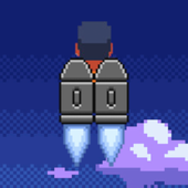 Flying to Cloud: Jet with Rise icon