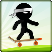 Stickman Skateboard icon
