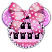 Pink Cute Minny Kitty Keyboard Theme icon