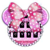 Pink Cute Minny Kitty Keyboard Theme