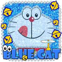 Kawaii Blue Cat Diamond Theme