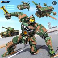 Army Bus Robot Car Game 3d