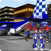 Police Robot Transport Plane icon