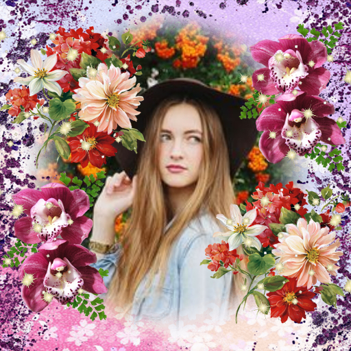 Garden Photo Frames Beautiful Flowers أيقونة