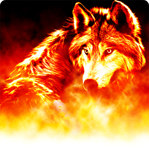 Fire wolf live wallpaper icon