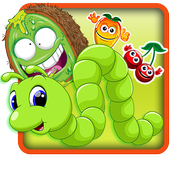 Green fruit worm icon