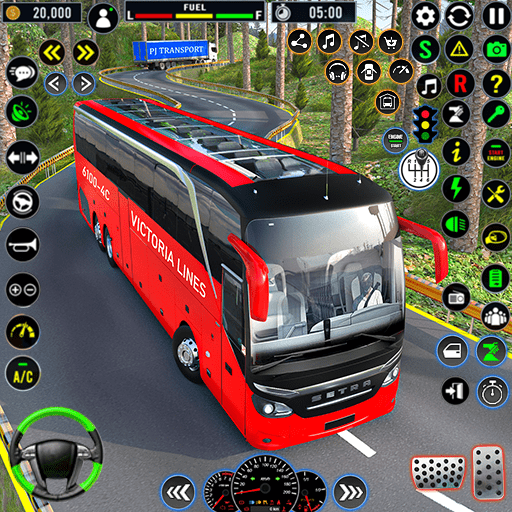 Public Coach Bus Driving 3D icon