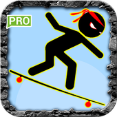Stickman Skate Ninja icon