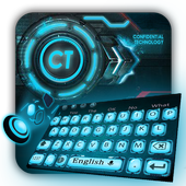 Blue 3D Tech Keyboard أيقونة