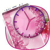 Flowers Analog Clock Live Wallpaper أيقونة