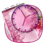 Flowers Analog Clock Live Wallpaper on 9Apps
