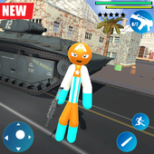 Captain Hero Stickman Vegas Crime icon