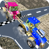 City Chained Tractor Towing – 3D Pull Heavy Buss icon