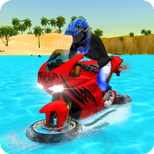 ماء سيرفر دراجة هوائية راكب أيقونة