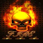 حريق الموضوع الجمجمة أيقونة