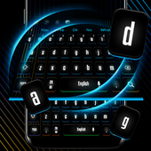 Modern Swift Black Keyboard Theme أيقونة