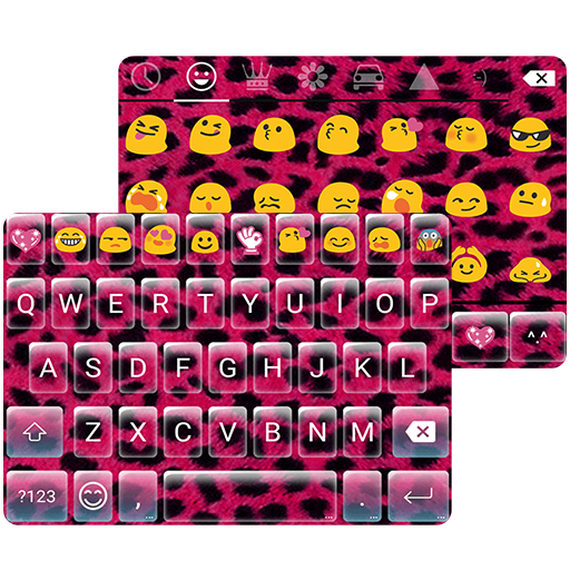 Pink Cheetah Emoji Keyboard icon