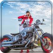 Racing bike photo frame on 9Apps