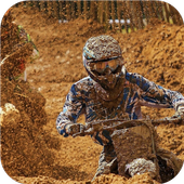 Dirt. Motocross race icon