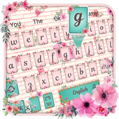 Girly Flowers Wall Keyboard Theme icon