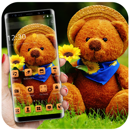 Cute Brown Stuffed Teddy Bear Theme icon
