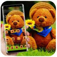 Cute Brown Stuffed Teddy Bear Theme on 9Apps
