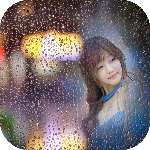 rainy glass photo frames costume montage editor icon