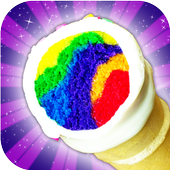 Unicorn Rainbow Ice Cream Cone Cupcake Cooking icon