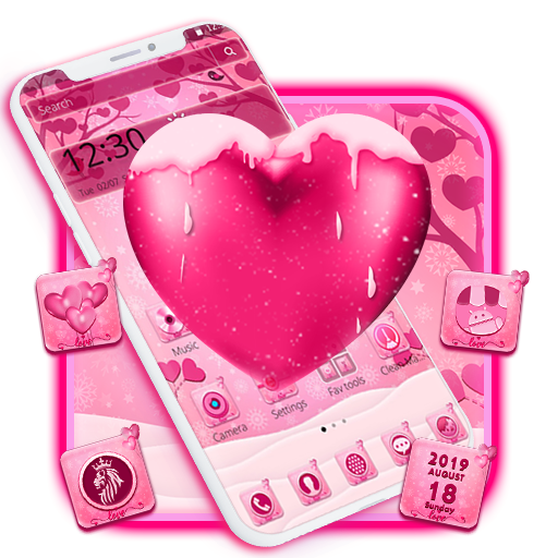 Pink Lovely Heart Theme icon