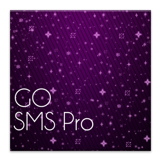 Go SMS Pro Purple&amp;Black Theme أيقونة