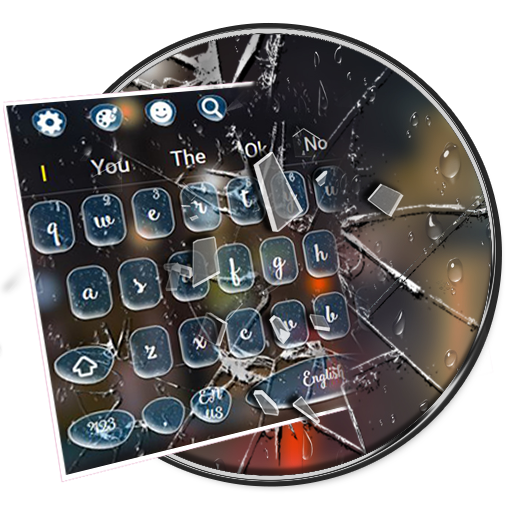 Broken Glass Rain Keyboard icon