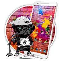 Multicolored Graffiti Pup Theme on 9Apps
