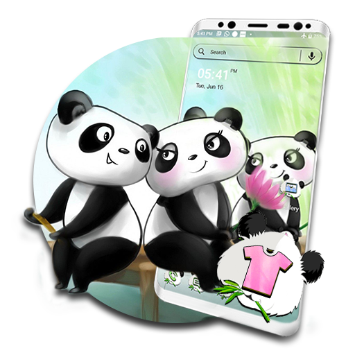 Cute Panda Love Theme Launcher icon