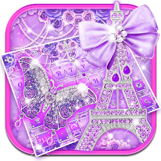 Purple Paris Butterfly Keyboard icon