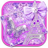 Purple Paris Butterfly Keyboard