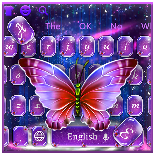 Purple Crystal Butterfly Keyboard Theme icon
