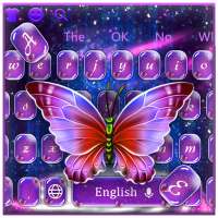 Purple Crystal Butterfly Keyboard Theme on 9Apps