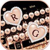 Rose Gold Pearl Keyboard on 9Apps