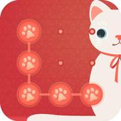 AppLock Theme- White Cat icon