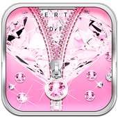 Pink Diamond zip locker Keyboard Theme on 9Apps