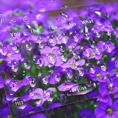 Tema della tastiera Purple Flower Waterdrop icon