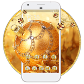 Gold Snowball Launcher Theme Live HD Wallpapers icon