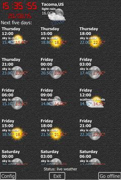 Weather Clock screenshot 1