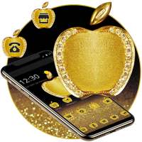 Gold Luxury Apple Diamond Glitter Theme on 9Apps