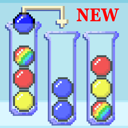 Puzzle sortowania pikseli: Zabawne kulki icon