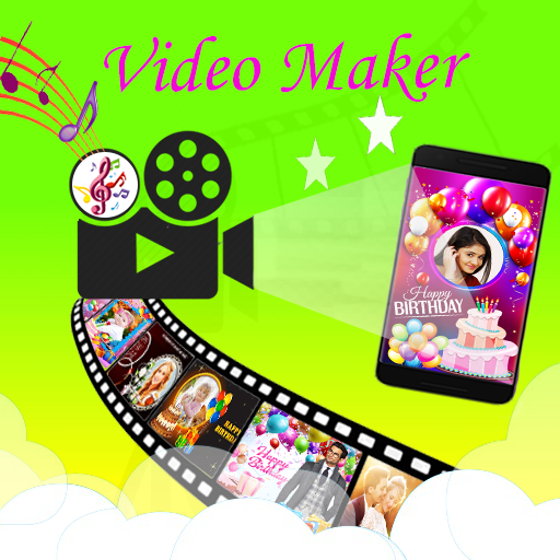 Video Maker With Music - Birthday Photo Editor أيقونة