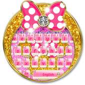 Gold Girl Bow Theme Keyboard