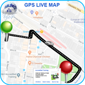 GPS Route Finder : Live Earth Maps &amp; Navigation أيقونة
