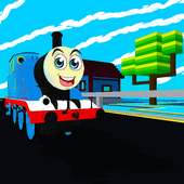 3D Zug verrücktes Auto gegen Thomas