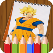 How to color Ball Dragon Goku for fans icon